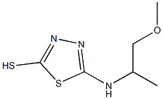 5-[(2-methoxy-1-methylethyl)amino]-1,3,4-thiadiazole-2-thiol Structure