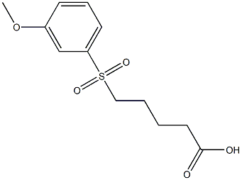 5-[(3-methoxybenzene)sulfonyl]pentanoic acid 구조식 이미지
