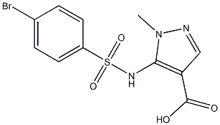 5-[(4-bromobenzene)sulfonamido]-1-methyl-1H-pyrazole-4-carboxylic acid 구조식 이미지