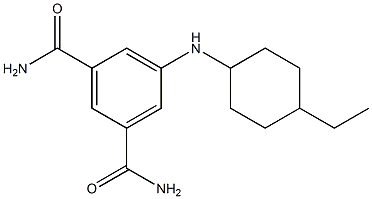 5-[(4-ethylcyclohexyl)amino]benzene-1,3-dicarboxamide Structure