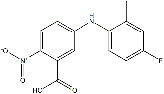 5-[(4-fluoro-2-methylphenyl)amino]-2-nitrobenzoic acid 구조식 이미지