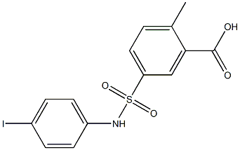 5-[(4-iodophenyl)sulfamoyl]-2-methylbenzoic acid Structure