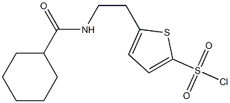 5-[2-(cyclohexylformamido)ethyl]thiophene-2-sulfonyl chloride 구조식 이미지