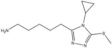 5-[4-cyclopropyl-5-(methylthio)-4H-1,2,4-triazol-3-yl]pentan-1-amine Structure