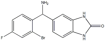 5-[amino(2-bromo-4-fluorophenyl)methyl]-2,3-dihydro-1H-1,3-benzodiazol-2-one Structure