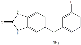 5-[amino(3-fluorophenyl)methyl]-2,3-dihydro-1H-1,3-benzodiazol-2-one 구조식 이미지