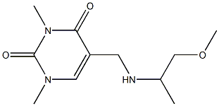 5-{[(1-methoxypropan-2-yl)amino]methyl}-1,3-dimethyl-1,2,3,4-tetrahydropyrimidine-2,4-dione Structure