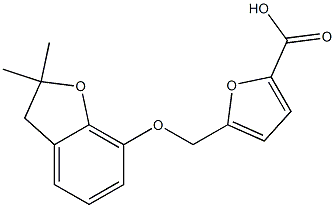5-{[(2,2-dimethyl-2,3-dihydro-1-benzofuran-7-yl)oxy]methyl}furan-2-carboxylic acid Structure