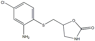 5-{[(2-amino-4-chlorophenyl)sulfanyl]methyl}-1,3-oxazolidin-2-one Structure