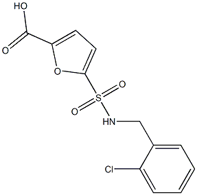 5-{[(2-chlorophenyl)methyl]sulfamoyl}furan-2-carboxylic acid 구조식 이미지