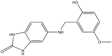 5-{[(2-hydroxy-5-methoxyphenyl)methyl]amino}-2,3-dihydro-1H-1,3-benzodiazol-2-one Structure