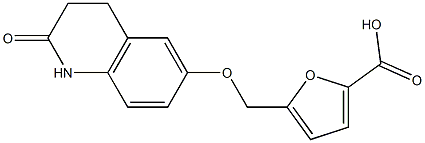 5-{[(2-oxo-1,2,3,4-tetrahydroquinolin-6-yl)oxy]methyl}-2-furoic acid 구조식 이미지