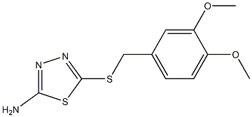 5-{[(3,4-dimethoxyphenyl)methyl]sulfanyl}-1,3,4-thiadiazol-2-amine 구조식 이미지