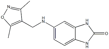 5-{[(3,5-dimethyl-1,2-oxazol-4-yl)methyl]amino}-2,3-dihydro-1H-1,3-benzodiazol-2-one Structure