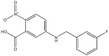 5-{[(3-fluorophenyl)methyl]amino}-2-nitrobenzoic acid 구조식 이미지