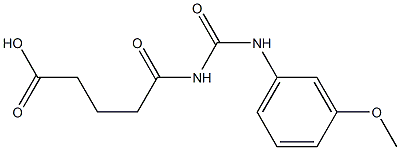 5-{[(3-methoxyphenyl)carbamoyl]amino}-5-oxopentanoic acid 구조식 이미지