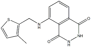 5-{[(3-methylthiophen-2-yl)methyl]amino}-1,2,3,4-tetrahydrophthalazine-1,4-dione 구조식 이미지