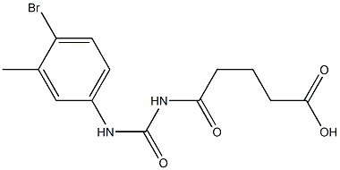 5-{[(4-bromo-3-methylphenyl)carbamoyl]amino}-5-oxopentanoic acid 구조식 이미지