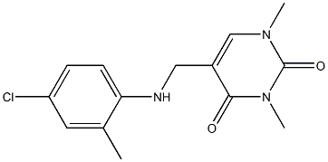 5-{[(4-chloro-2-methylphenyl)amino]methyl}-1,3-dimethyl-1,2,3,4-tetrahydropyrimidine-2,4-dione Structure