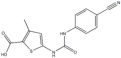 5-{[(4-cyanophenyl)carbamoyl]amino}-3-methylthiophene-2-carboxylic acid Structure