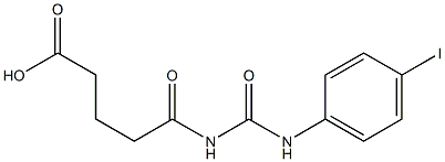 5-{[(4-iodophenyl)carbamoyl]amino}-5-oxopentanoic acid 구조식 이미지