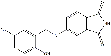 5-{[(5-chloro-2-hydroxyphenyl)methyl]amino}-2,3-dihydro-1H-isoindole-1,3-dione 구조식 이미지