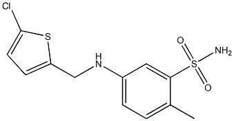 5-{[(5-chlorothiophen-2-yl)methyl]amino}-2-methylbenzene-1-sulfonamide Structure