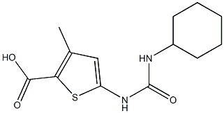 5-{[(cyclohexylamino)carbonyl]amino}-3-methylthiophene-2-carboxylic acid Structure