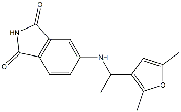 5-{[1-(2,5-dimethylfuran-3-yl)ethyl]amino}-2,3-dihydro-1H-isoindole-1,3-dione Structure