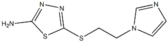 5-{[2-(1H-imidazol-1-yl)ethyl]sulfanyl}-1,3,4-thiadiazol-2-amine 구조식 이미지