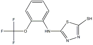 5-{[2-(trifluoromethoxy)phenyl]amino}-1,3,4-thiadiazole-2-thiol 구조식 이미지