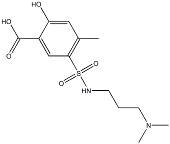 5-{[3-(dimethylamino)propyl]sulfamoyl}-2-hydroxy-4-methylbenzoic acid Structure