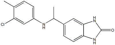 5-{1-[(3-chloro-4-methylphenyl)amino]ethyl}-2,3-dihydro-1H-1,3-benzodiazol-2-one 구조식 이미지