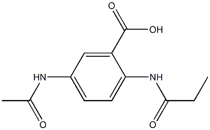 5-acetamido-2-propanamidobenzoic acid Structure