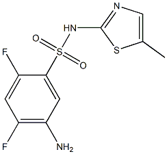 5-amino-2,4-difluoro-N-(5-methyl-1,3-thiazol-2-yl)benzene-1-sulfonamide Structure