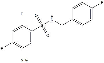 5-amino-2,4-difluoro-N-[(4-fluorophenyl)methyl]benzene-1-sulfonamide 구조식 이미지