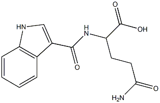 5-amino-2-[(1H-indol-3-ylcarbonyl)amino]-5-oxopentanoic acid Structure