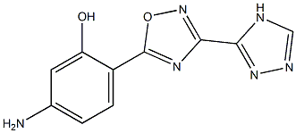 5-amino-2-[3-(4H-1,2,4-triazol-3-yl)-1,2,4-oxadiazol-5-yl]phenol 구조식 이미지