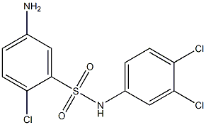 5-amino-2-chloro-N-(3,4-dichlorophenyl)benzene-1-sulfonamide 구조식 이미지