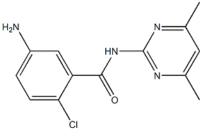 5-amino-2-chloro-N-(4,6-dimethylpyrimidin-2-yl)benzamide Structure