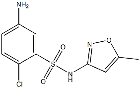 5-amino-2-chloro-N-(5-methyl-1,2-oxazol-3-yl)benzene-1-sulfonamide 구조식 이미지