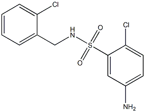 5-amino-2-chloro-N-[(2-chlorophenyl)methyl]benzene-1-sulfonamide Structure