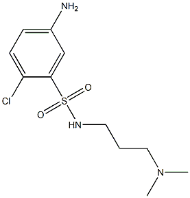 5-amino-2-chloro-N-[3-(dimethylamino)propyl]benzene-1-sulfonamide 구조식 이미지