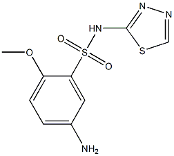 5-amino-2-methoxy-N-(1,3,4-thiadiazol-2-yl)benzene-1-sulfonamide Structure