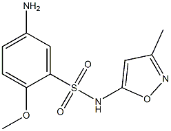 5-amino-2-methoxy-N-(3-methyl-1,2-oxazol-5-yl)benzene-1-sulfonamide 구조식 이미지