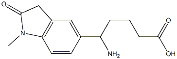 5-amino-5-(1-methyl-2-oxo-2,3-dihydro-1H-indol-5-yl)pentanoic acid Structure