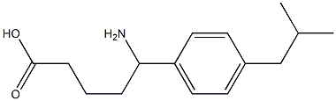 5-amino-5-[4-(2-methylpropyl)phenyl]pentanoic acid 구조식 이미지