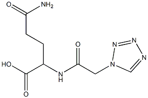 5-amino-5-oxo-2-[(1H-tetrazol-1-ylacetyl)amino]pentanoic acid 구조식 이미지