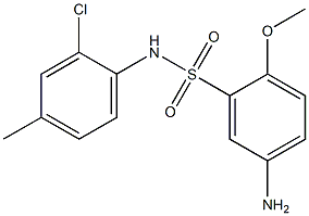 5-amino-N-(2-chloro-4-methylphenyl)-2-methoxybenzene-1-sulfonamide 구조식 이미지