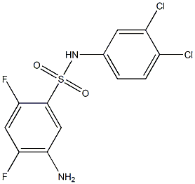 5-amino-N-(3,4-dichlorophenyl)-2,4-difluorobenzene-1-sulfonamide 구조식 이미지